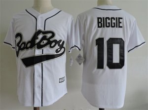 Bad Boy #10 Biggie Smalls White Movie Cool Base Jersey