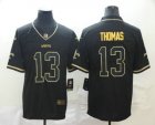 Mens New Orleans Saints #13 Michael Thomas Black 100th Season