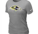 Women Baltimore Ravens L.Grey T-Shirts