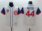 2016 Mens Chicage Cubs #44 Anthony Rizzo Cream 1942 Turn Back The Clock Flexbase Jersey