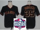 2012 world series mlb san francisco giants #35 ishikawa black