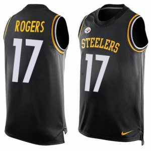 Mens Nike Pittsburgh Steelers #17 Eli Rogers Limited Black Player Name & Number Tank Top NFL Jersey