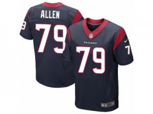 Mens Nike Houston Texans #79 Jeff Allen Elite Navy Blue Team Color NFL Jersey