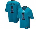 Nike Carolina Panthers #1 Cam Newton Blue Alternate Mens Stitched NFL Limited Strobe Jersey