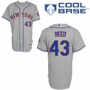 Men\'s Majestic New York Mets #43 Addison Reed Replica Grey Road Cool Base MLB Jersey