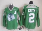 NHL Chicago Blackhawks #2 Duncan Keith Training green jerseys