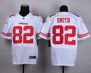 Nike San Francisco 49ers #82 Torrey Smith white jerseys(Elite)