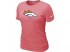 Women Denver Broncos Pink Logo T-Shirt