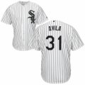 Men's Majestic Chicago White Sox #31 Alex Avila Replica White Home Cool Base MLB Jersey