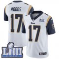 Nike Rams #17 Robert Woods White 2019 Super Bowl LIII Vapor Untouchable Limited Jersey