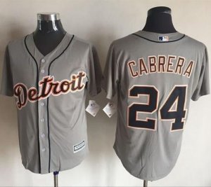 Detroit Tigers #24 Miguel Cabrera Grey New Cool Base Stitched Baseball Jersey