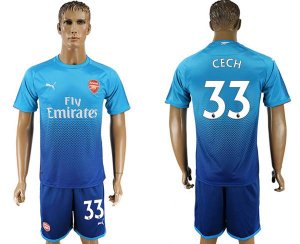 2017-18 Arsenal 33 CECH Away Soccer Jersey