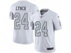 Mens Nike Oakland Raiders #24 Marshawn Lynch Limited White Rush NFL Jersey