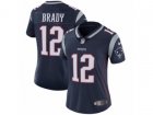 Women Nike New England Patriots #12 Tom Brady Vapor Untouchable Limited Navy Blue Team Color NFL Jersey