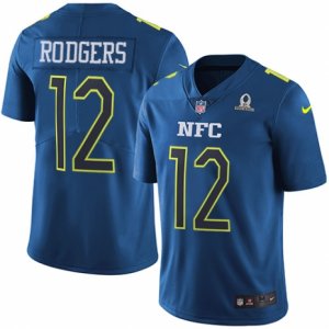 Mens Nike Green Bay Packers #12 Aaron Rodgers Limited Blue 2017 Pro Bowl NFL Jersey