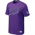 MLB Kansas City Royals Purple Nike Short Sleeve Practice T-Shirt