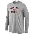 Nike Denver Broncos Heart & Soul Long Sleeve T-Shirt Grey