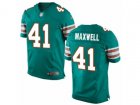 Nike Miami Dolphins #41 Byron Maxwell Elite Aqua Green Alternate NFL Jersey