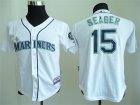 Youth Mlb Seattle Mariners #15 Kyle Seager White jersey