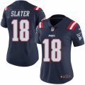 Women's Nike New England Patriots #18 Matthew Slater Limited Navy Blue Rush NFL Jersey