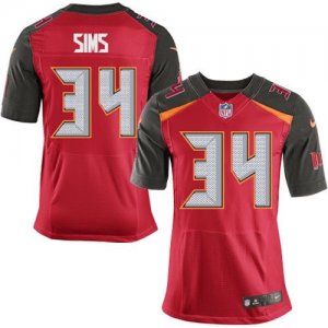 Nike Tampa Bay Buccaneers #34 Charles Sims Red Jerseys(Elite)