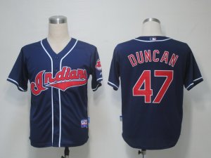 MLB Cleveland Indians #47 Duncan Blue[Cool Base]