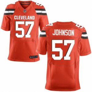 Men\'s Nike Cleveland Browns #57 Cam Johnson Elite Orange Alternate NFL Jersey