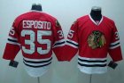 nhl chicago blackhawks #35 esposito red