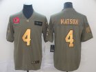 Nike Texans #4 Deshaun Watson 2019 Olive Gold Salute To Service Limited Jersey