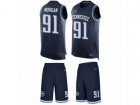 Nike Tennessee Titans #91 Derrick Morgan Limited Navy Blue Tank Top Suit NFL Jersey
