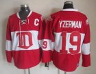 NHL Detroit Red Wings #19 Steve Yzerman classic red jerseys