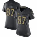 Women's Nike Kansas City Chiefs #87 Travis Kelce Limited Black 2016 Salute to Service NFL Jersey