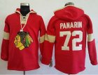 Mens Chicago Blackhawks #72 Artemi Panarin Red Pullover Hoodie Stitched NHL Jersey