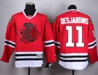 NHL Chicago Blackhawks #11 Andrew Desjardins Red jerseys(red Skull)