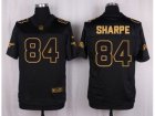 Nike Denver Broncos #84 Shannon Sharpe Black Pro Line Gold Collection Jersey(Elite)