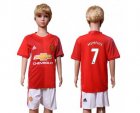 Manchester United #7 Memphis Home Kid Soccer Club Jersey