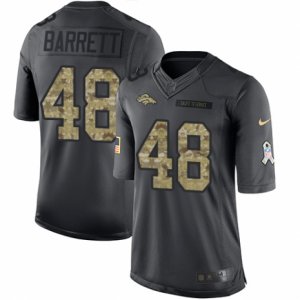 Mens Nike Denver Broncos #48 Shaquil Barrett Limited Black 2016 Salute to Service NFL Jersey