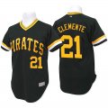 2016 Men Pittsburgh Pirates #21 Roberto Clemente Black Throwback Flexbase Authentic Collection Jersey