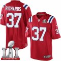 Youth Nike New England Patriots #37 Jordan Richards Elite Red Alternate Super Bowl LI 51 NFL Jersey