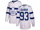 Men Adidas Toronto Maple Leafs #93 Doug Gilmour White Authentic 2018 Stadium Series Stitched NHL Jersey