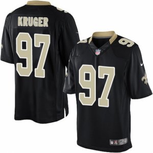 Mens Nike New Orleans Saints #97 Paul Kruger Limited Black Team Color NFL Jersey