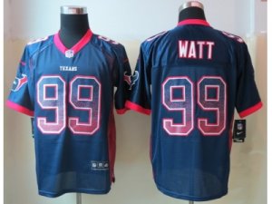 Nike Houston Texans #99 Watt Blue Jerseys(Drift Fashion Elite)