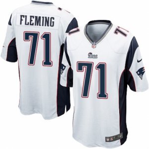 Mens Nike New England Patriots #71 Cameron Fleming Game White NFL Jersey