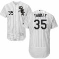 Men's Majestic Chicago White Sox #35 Frank Thomas White Black Flexbase Authentic Collection MLB Jersey