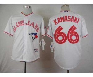 mlb jerseys toronto blue jays #66 kawasaki white[number red]