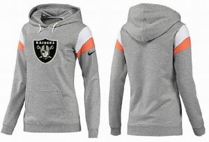 Women Oakland Raiders Logo Pullover Hoodie-044