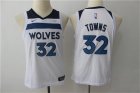 Timberwolves #32 Karl-Anthony Towns White Youth Nike Swingman Jersey