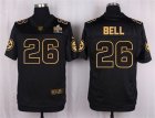 Nike Pittsburgh Steelers #26 Le'Veon Bell Black Pro Line Gold Collection Jersey(Elite)