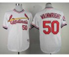 mlb jerseys st.louis cardinals #50 wainwright white m&n