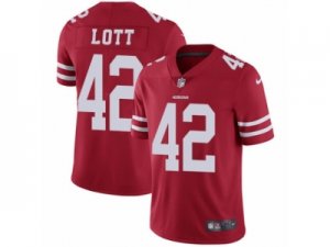 Mens Nike San Francisco 49ers #42 Ronnie Lott Vapor Untouchable Limited Red Team Color NFL Jersey